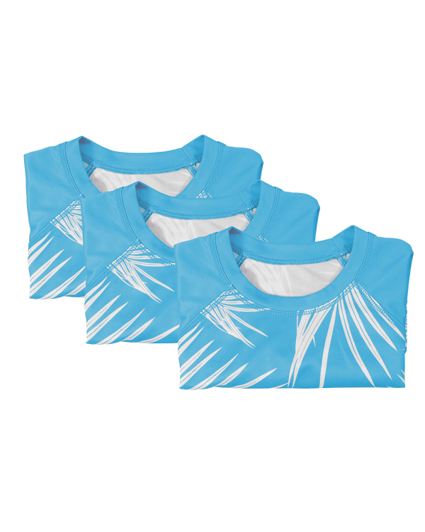 Value 3-Pack Palm Pixie Crop Rash Guard / Sun Shirt - Women's