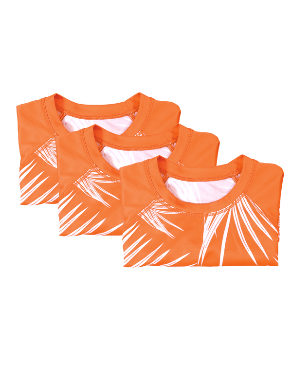 Value 3-Pack Palm Pixie Crop Rash Guard / Sun Shirt - Women's