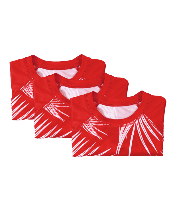 Value 3-Pack Palm Pixie Crop Rash Guard / Sun Shirt - Women's