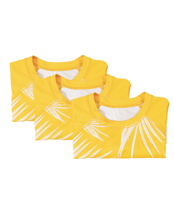 Value 3-Pack Palm Pixie Crop Rash Guard / Sun Shirt - Women's