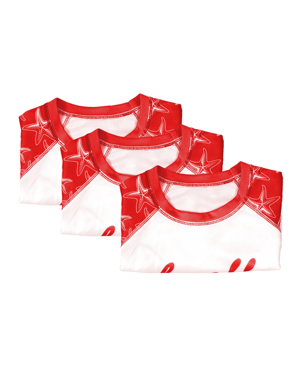 Value 3-Pack Stella Crop Rash Guard / Sun Shirt Women's