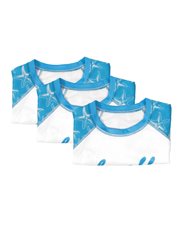 Value 3-Pack Stella Crop Rash Guard / Sun Shirt Women's