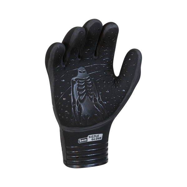 3MM 5 Finger Glove Unisex- Black