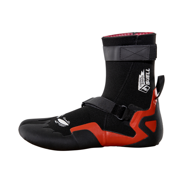 5MM Split Toe Super Bootie- Black/Red