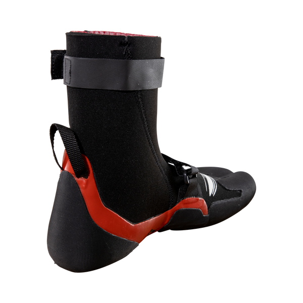 5MM Split Toe Super Bootie- Black/Red